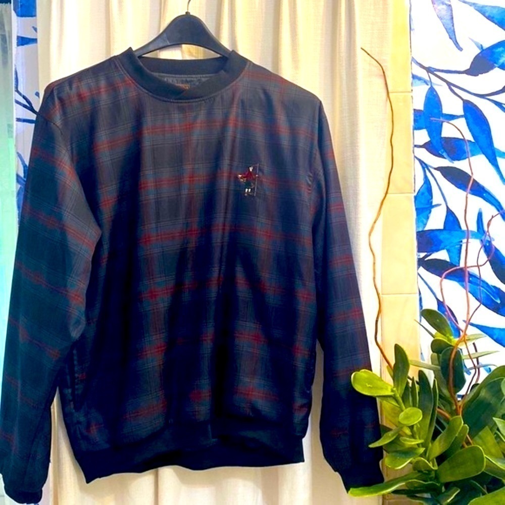 Men’s Plaid Forrester’s Outerwear Plaid Windbreaker/Rain Jacket Size Medium